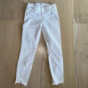 PAIGE Verdugo Crop Jeans White Denim Skinny Size 27